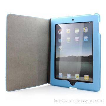 Leather Case for Apple's iPad2, Stand from Folding, with Access to Earphone Jack/USB Port